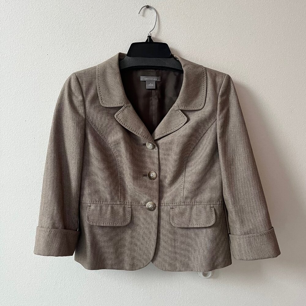 ANN TAYLOR Cotton Blazer Jacket Size 4
